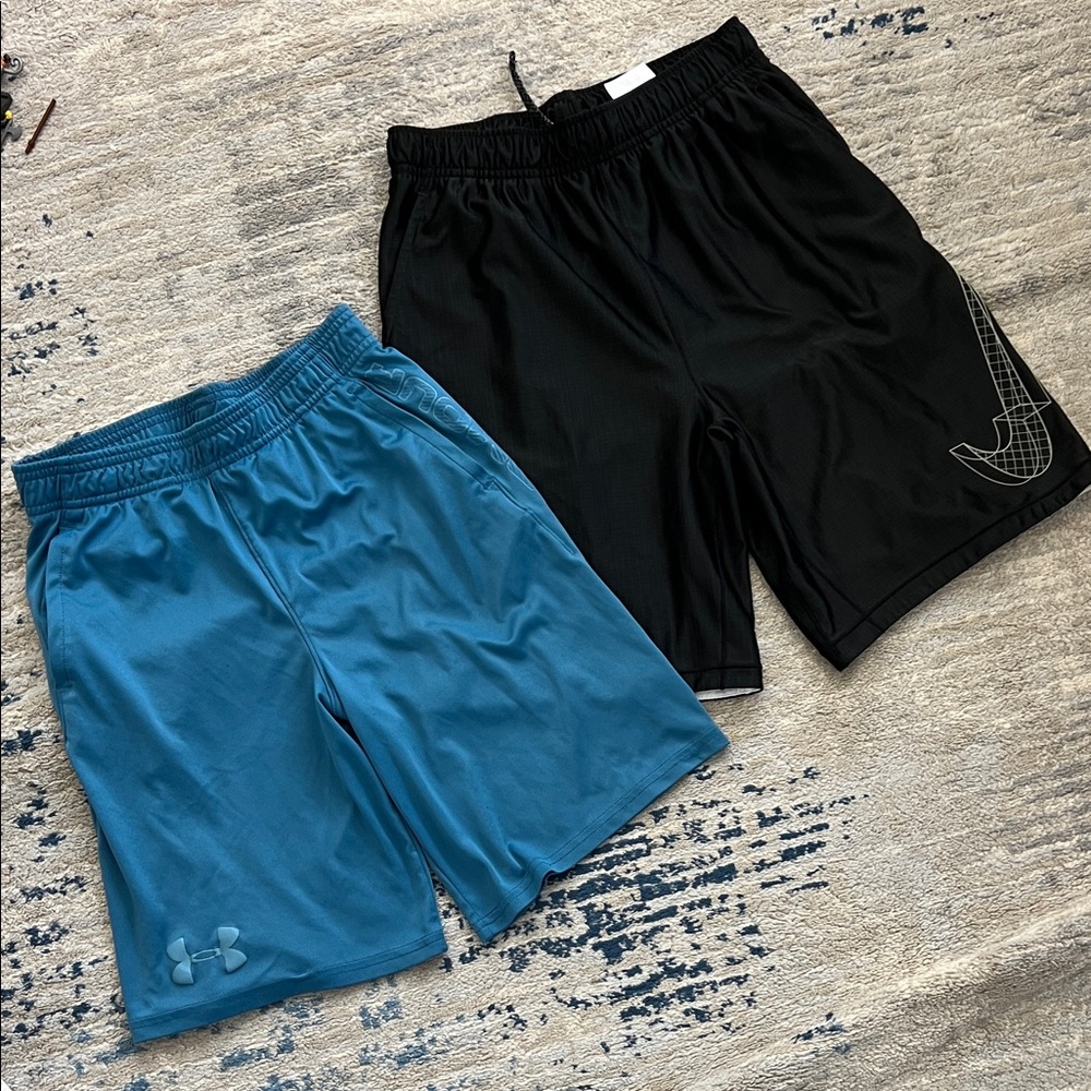 Nike Kids Black and Blue Casual Shorts